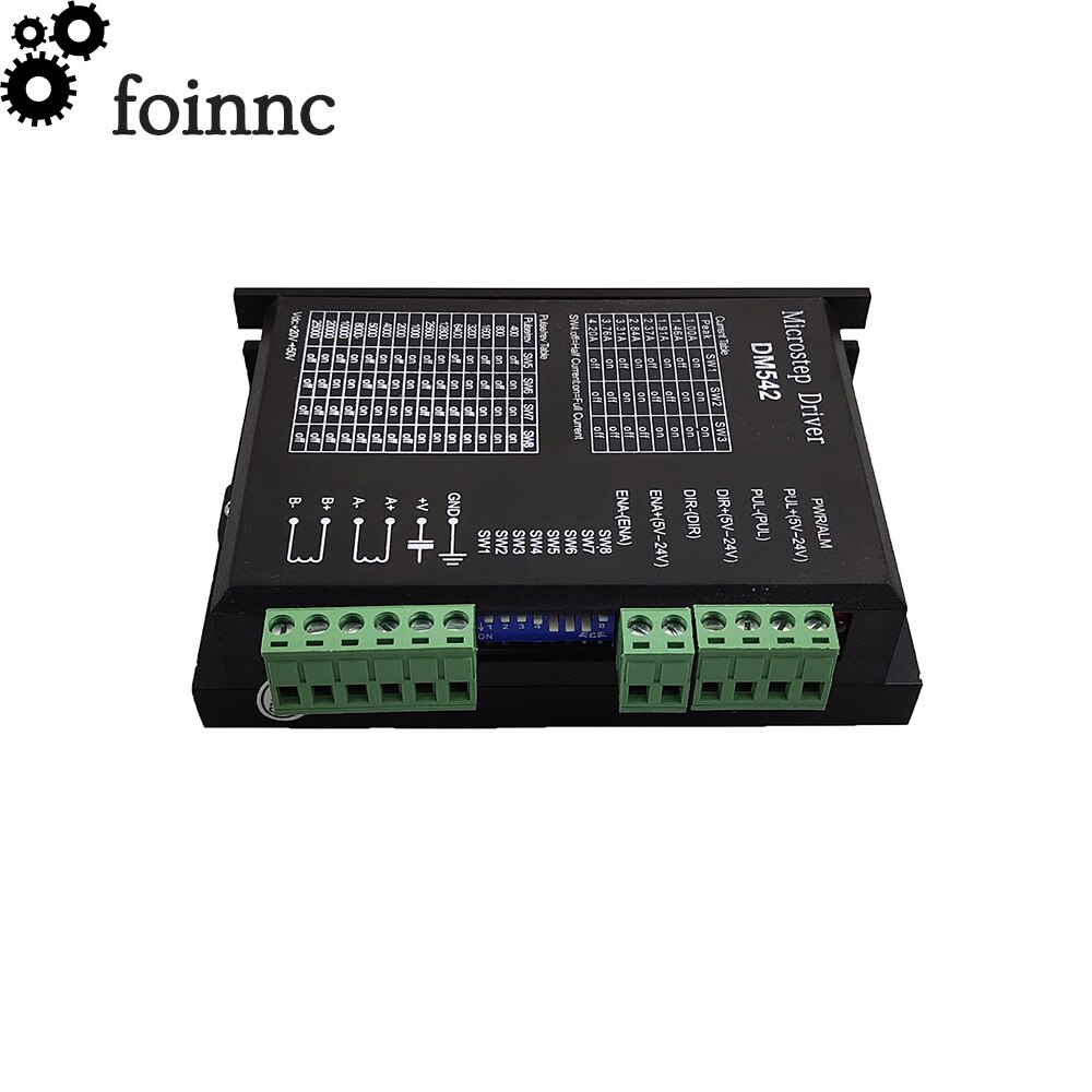 DM542 stepper motor driver 2-phase digital stepper motor driver maximum 18-48 VDC. NEMA23/34 series motors are 4.2A.