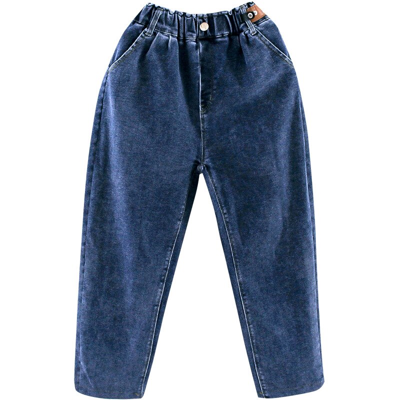 Girls Jeans Old Father Pants Spring Autumn Kids Causal Trousers For Teenagers Girl 110-160 Children's Clothes LC045