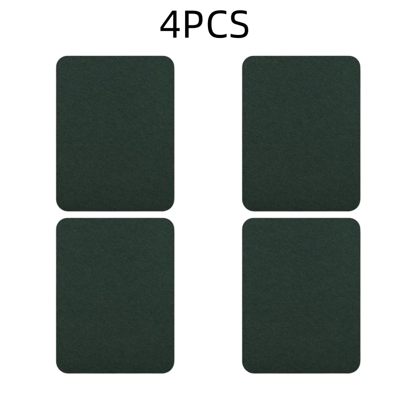 4 stuks opstrijkbare patches kledingreparatie veelkleurige stoffen patches opstrijkbare sterke lijm katoenen patch voor kleding Jean reparatie decor: YELLOW