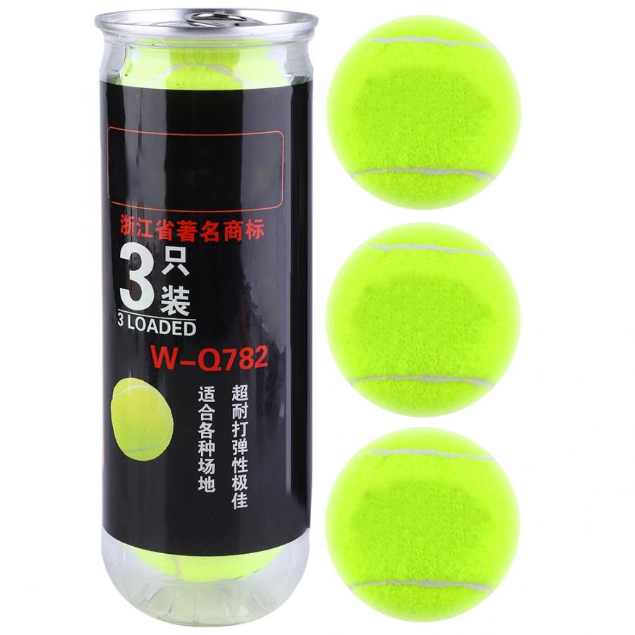 Tennisbollar 3 st gula tennisbollar sport hög elastisk träning träning tennisbollar för tennis tillbehör