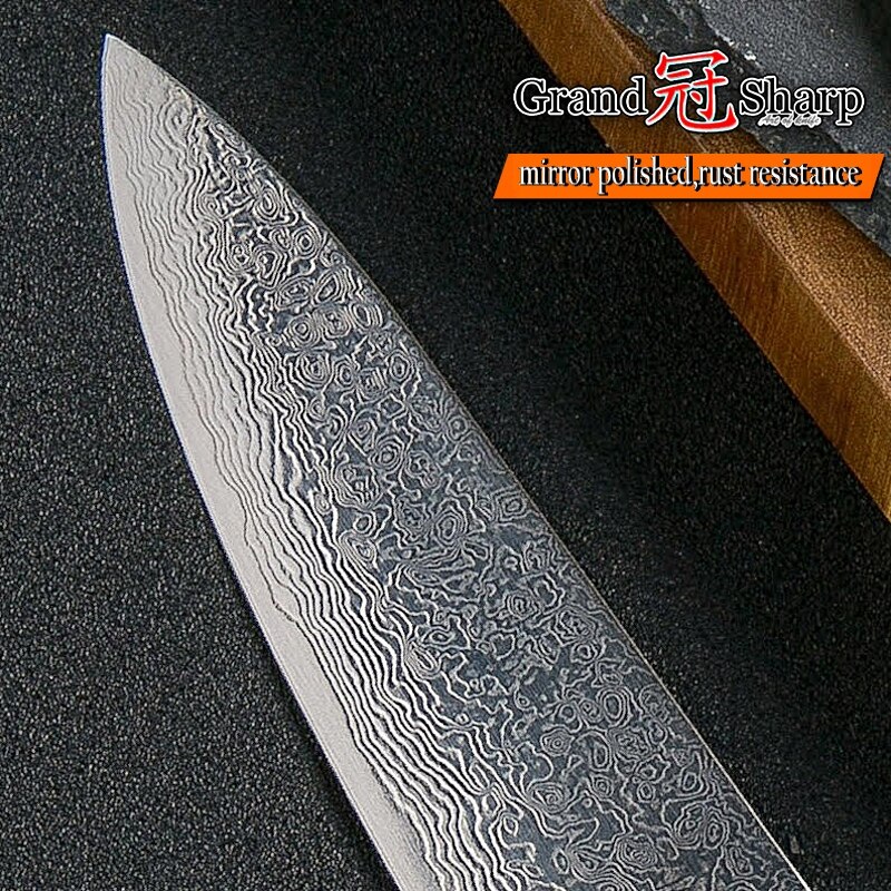 Damascus Kitchen Knife vg10 Japanese Damascus Chef Santoku Kitchen Knives Best Cooking Tools Grandsharp Brand