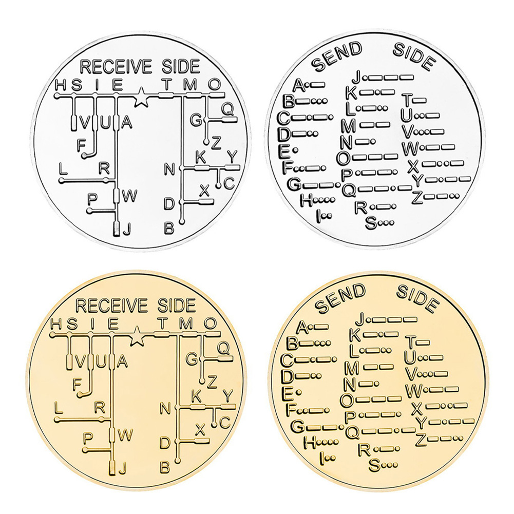 1pc Morsecode Trainingsmunt Trainingsmunt Morsecode Leermiddelen voor beginnende radioliefhebbers en hobbyisten Geschiedenis Buffs