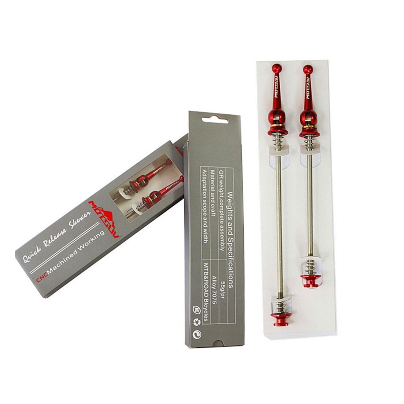 Bike Quick Release Lever Folding Bike Titanium Ti Skewer Bicycle Wheel Hub Rear Skewers Clip Cycling Training Accessories: Red