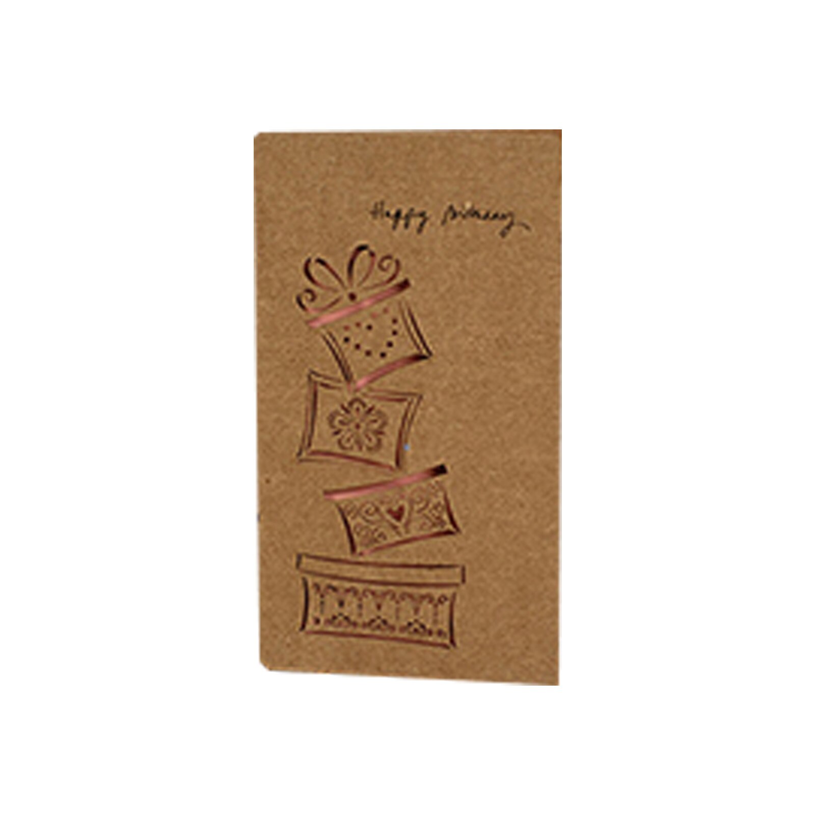 2 Sets(Envelope+Card) Hollow Kraft Paper Envelope Retro Greeting Card Blessing Birthday Invitation Card 18x10cm: 6