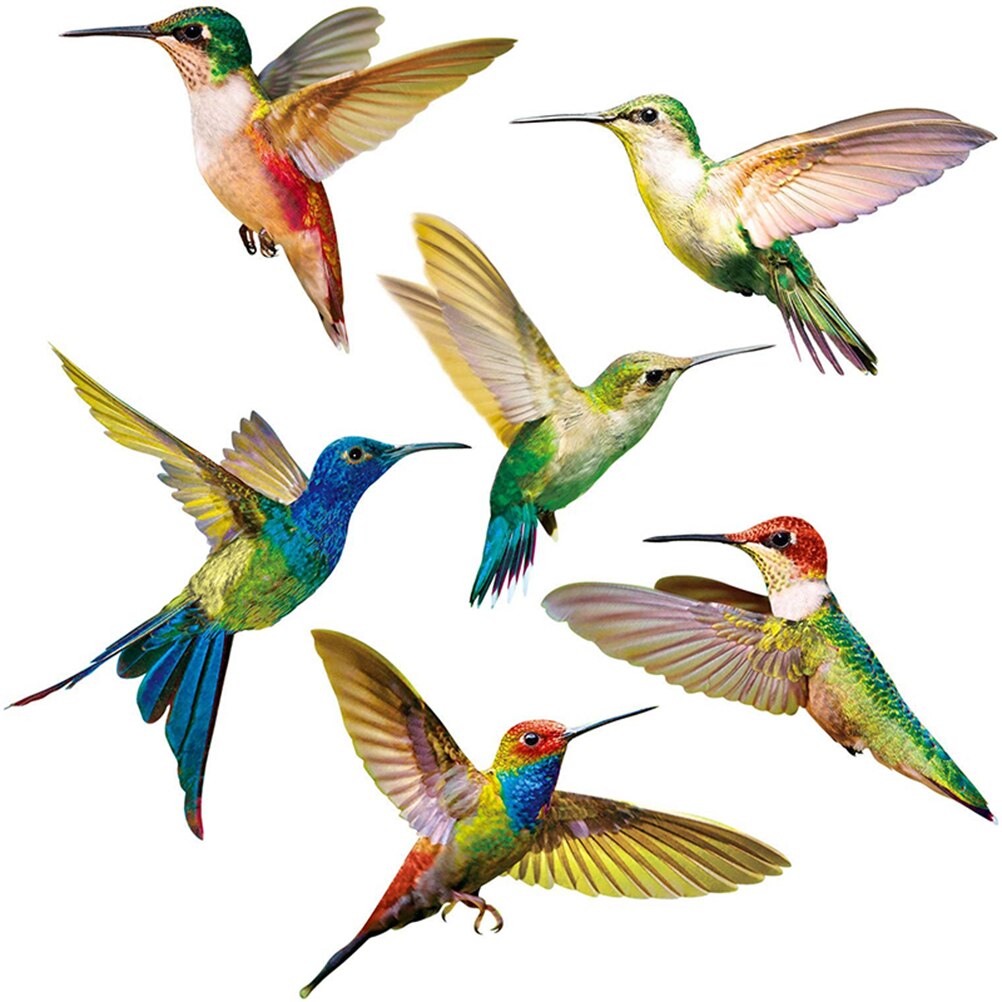 6 Pcs Hummingbird Window Clings Window Decor Decals Unique Window Decor Film