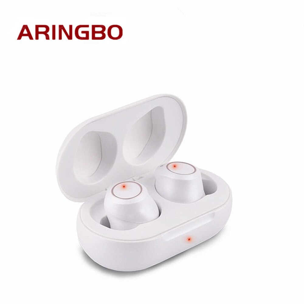 Audífono Digital recargable para ancianos, dispositivo auditivo con estuche de carga, amplificador auditivo: white