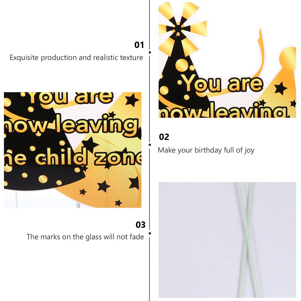 1pc Exquisite Practical Lawn Sign Yard Sign for Birthday Garden Home