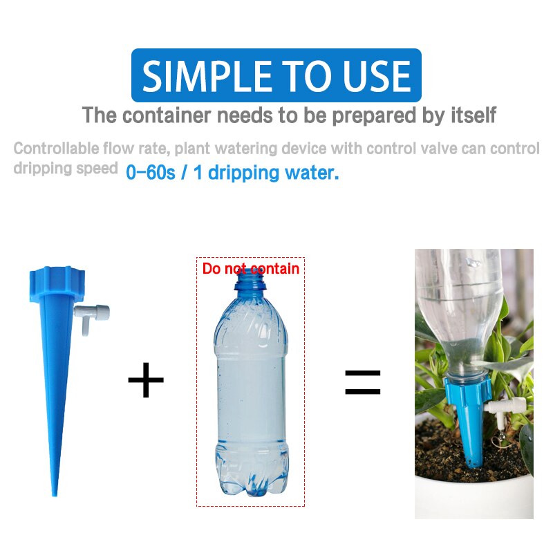 Gulvstøvle 1 stk drypvanding automatisk vanding dyser til plastflasker vand enhed konstant tryk justerbar haveplante
