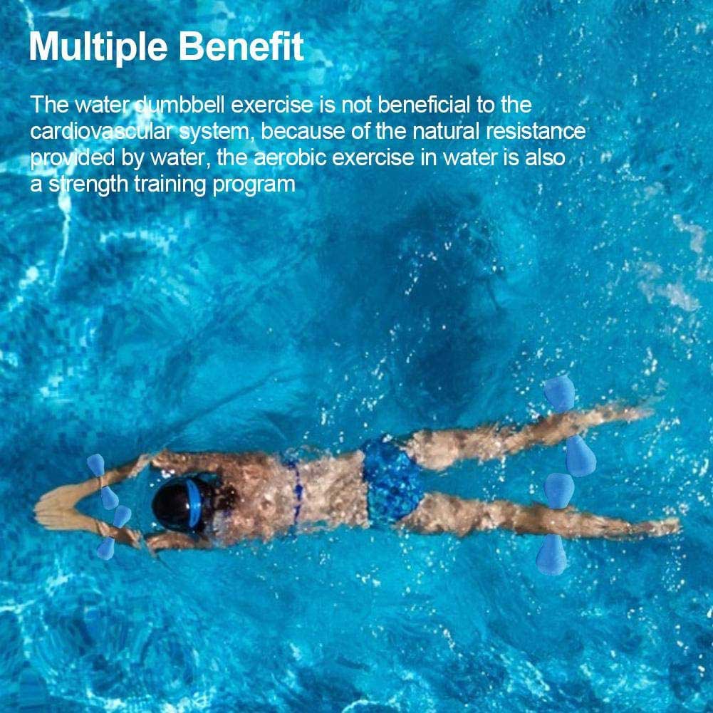 1Pair Aquatic Exercise Dumbells Water Aerobic Exercise Foam Dumbbell Pool Resistance For Adults Kids Beginners Water Exercises