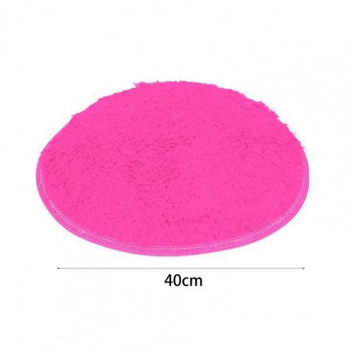 40Cm Duurzaam Ronde Zachte Koralen Fleece Badmatten Badkamer Slaapkamer Keuken Antislip Vloermat Wateropname Tapijt thuis Deurmat: Light Purple