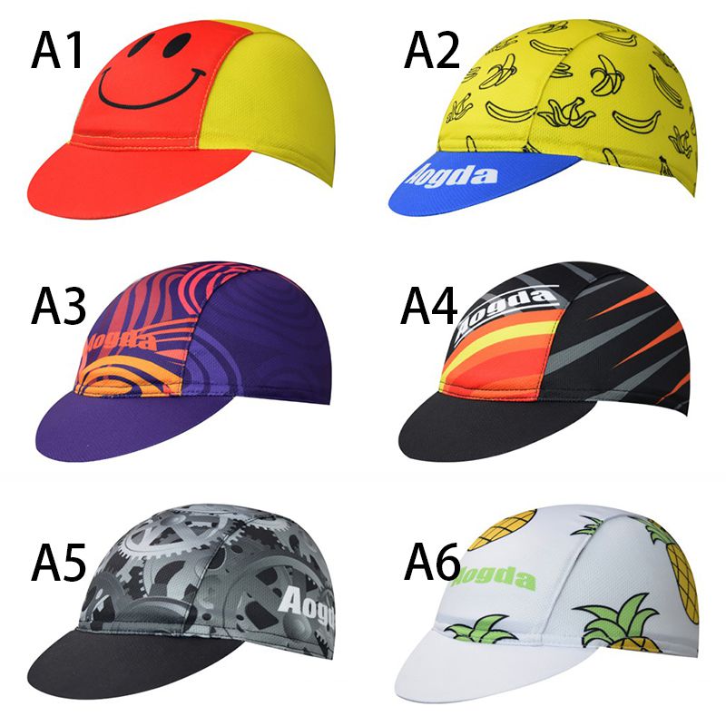 Quick Drying Printed Cycling Cap Bicycle Breathable Sunshade Sweat Absorbent Polyester Under Hat