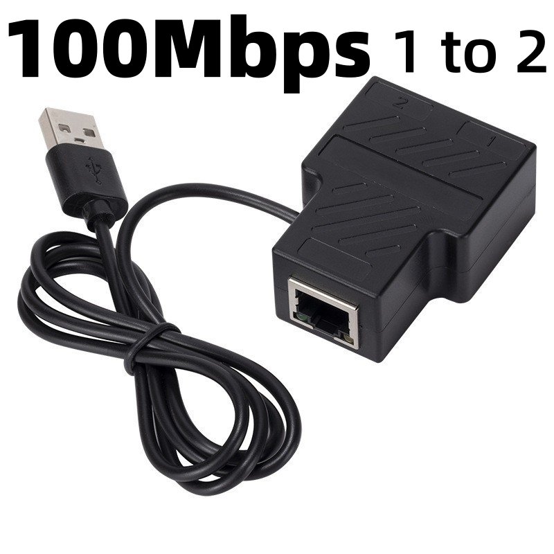 1000 mbps ethernet-splitteradapter nätverk lan 1-in 4-  rj45 1 to 2/3/4 samtidigt för router tv datorer: Vit