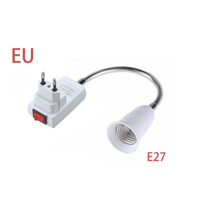 1PC E27 Socket Adapter LED Light To EU/US Plug Holder Converter ON/OFF Practical Lamps Accessories For Bulb Camera Base: EU-3