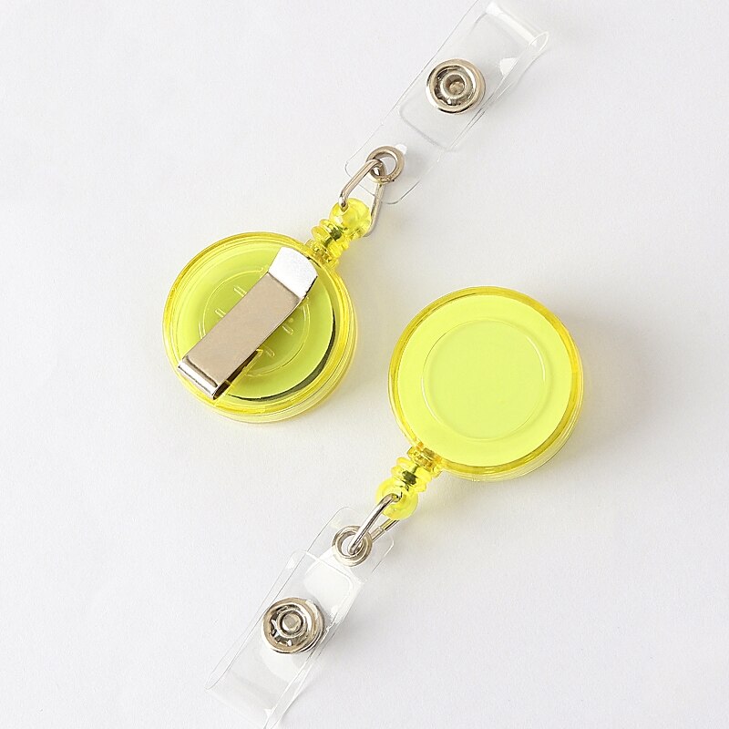 Retractable Badge Reel for Company Factory Workers Staff Work ID Card Holder Hospital Nurse Doctor Badge Holder Certificate Clip: 1pc yellow