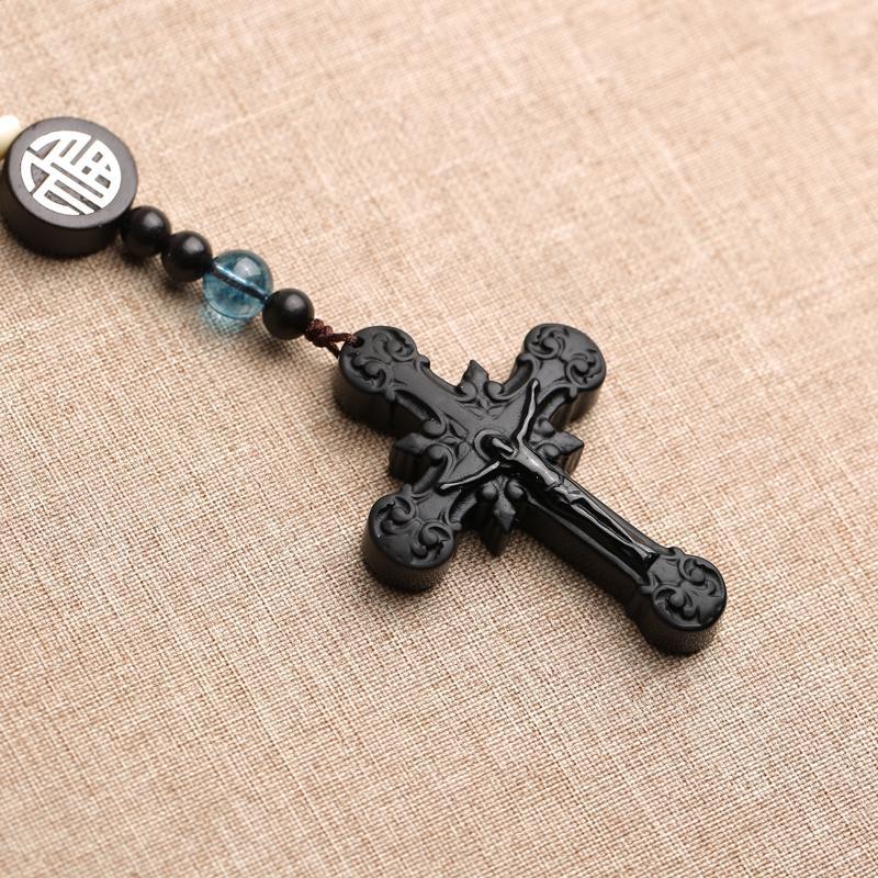 Jesus Cross Auto Hanger Opknoping Ornament Rosarios Catolicos Christian Auto Interieur Decor Schorsing Trim Accessoires