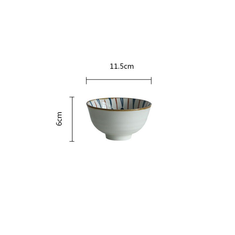 Keramiske skåle til suppe salat ris pasta nordisk stil bordservice tallerkendragt til aftensmad yoghurt dessert poki madret kornskål: En -4.5 tommer