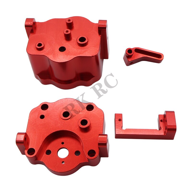 Wpl Metal Gearbox Full Metal Gear 2-Speed Super Large Torque 370 Motor for WPL B14 B24 B36 C14 C24 MN D90 MN99S RC Car Upgrade: Czerwony