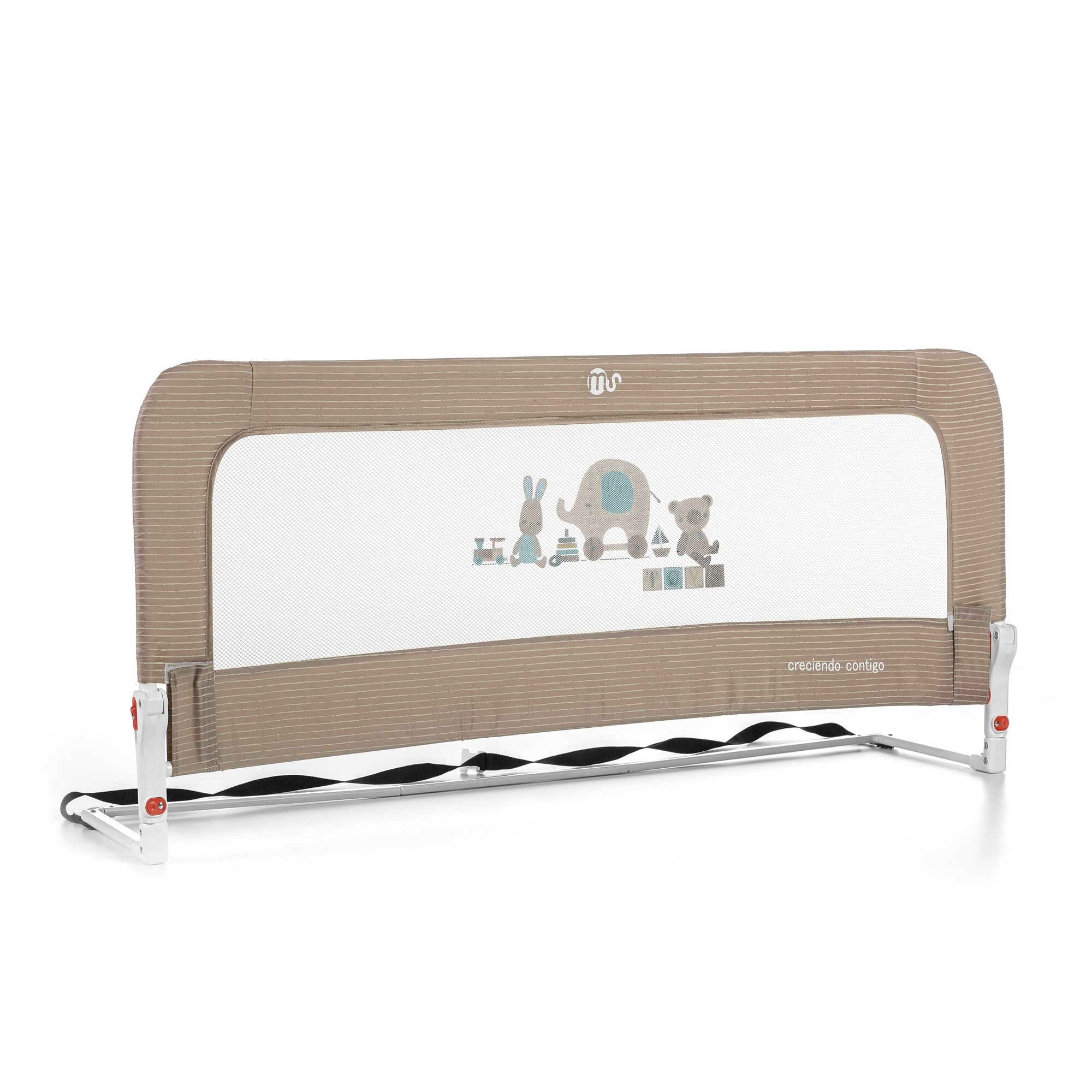 Ms Barrera Nido 90 cms - Barrera para cama de 2 alturas, Abatible , 50 x 30 x 90 cm: Beige
