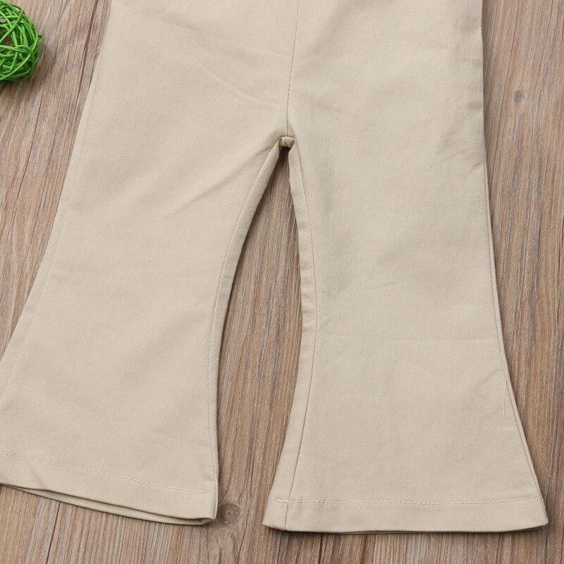 Princess 1-6 Years Kids Girls Boot Cut Pants Heart-shaped Drawstring Cute Overalls Clothes Outfits