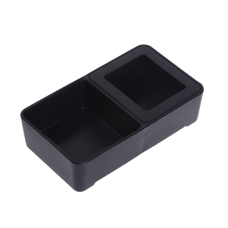 Reptile mangeoire Double boîte alimentaire alimentation en eau araignée bassin insecte tortue élevage directe: Black