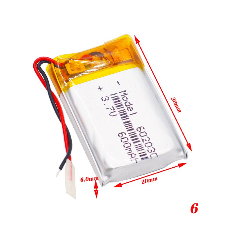 polymer battery 3.7V lithium polymer battery 602030 600mAh game machine MP3 MP4 MP5 lithium battery GPS navigator