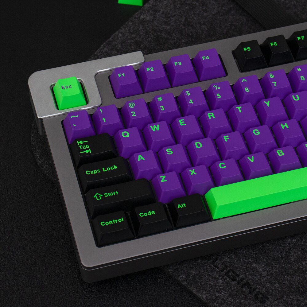 173 Keys GMK Clones Mecha-01 EVA Keycaps Cherry Profile Keycap DOUBLE SHOT For Mechanical Keyboard 1.75U 2U Shif ISO Enter Key