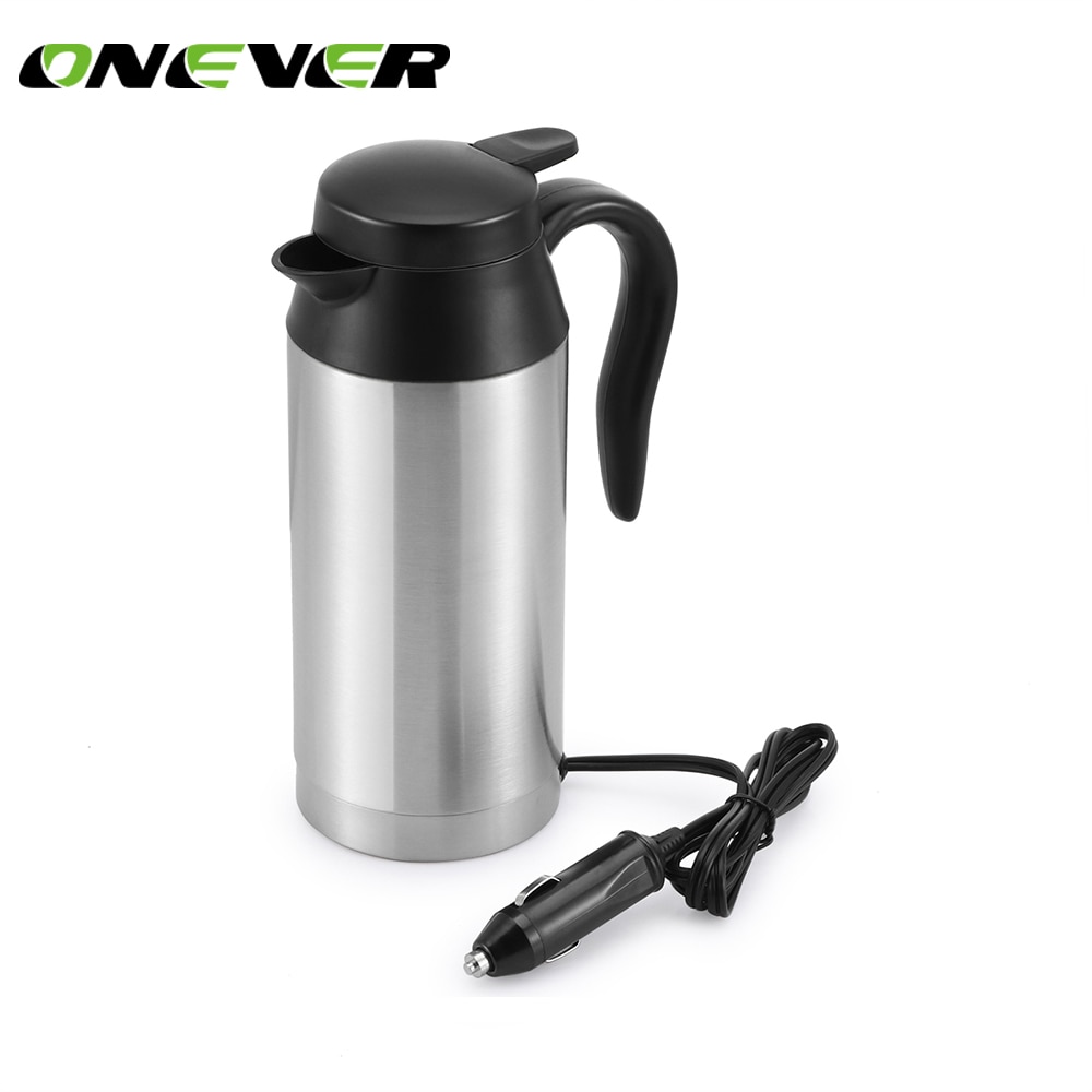 Onever 750 ml 12 V Auto Gebaseerd Verwarming Rvs Auto Elektrische Cup Waterkoker Reizen Koffie Thee Verwarmde Water Voor Auto gebruik