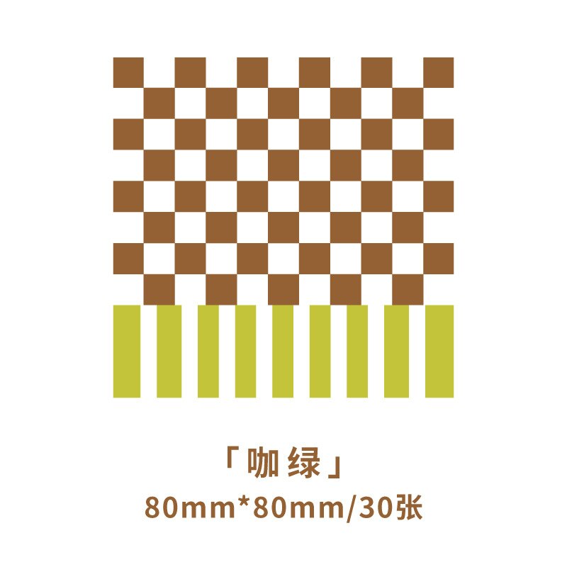 MOHAMM 30 PCS Check Pattern Grid Memo Pads for Notebooks Scrapbooks Cute School Supplies Planners: F