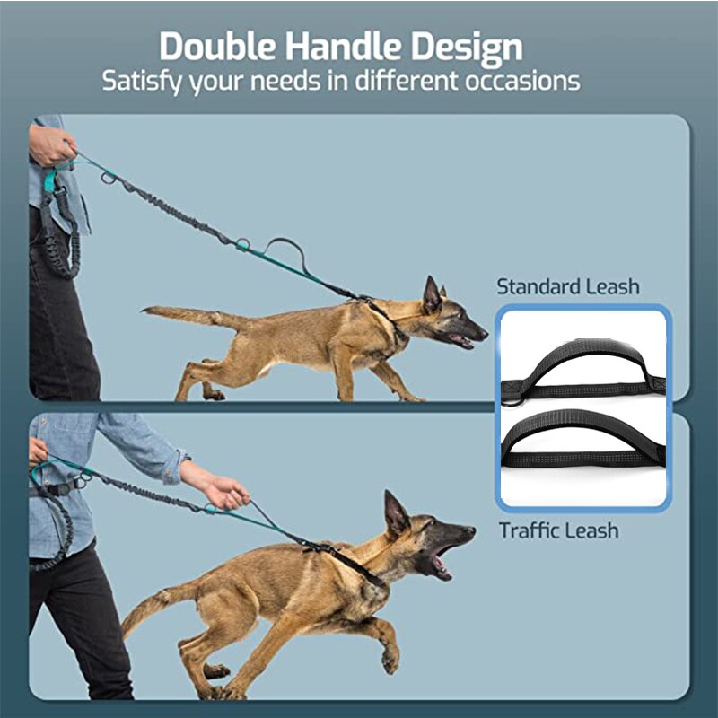 Pet Dog Running Leashes Reflective Traction Rope Belt Elastic Hands Freely Jogging Pull Dog Leash for Medium Large Dog Supplies