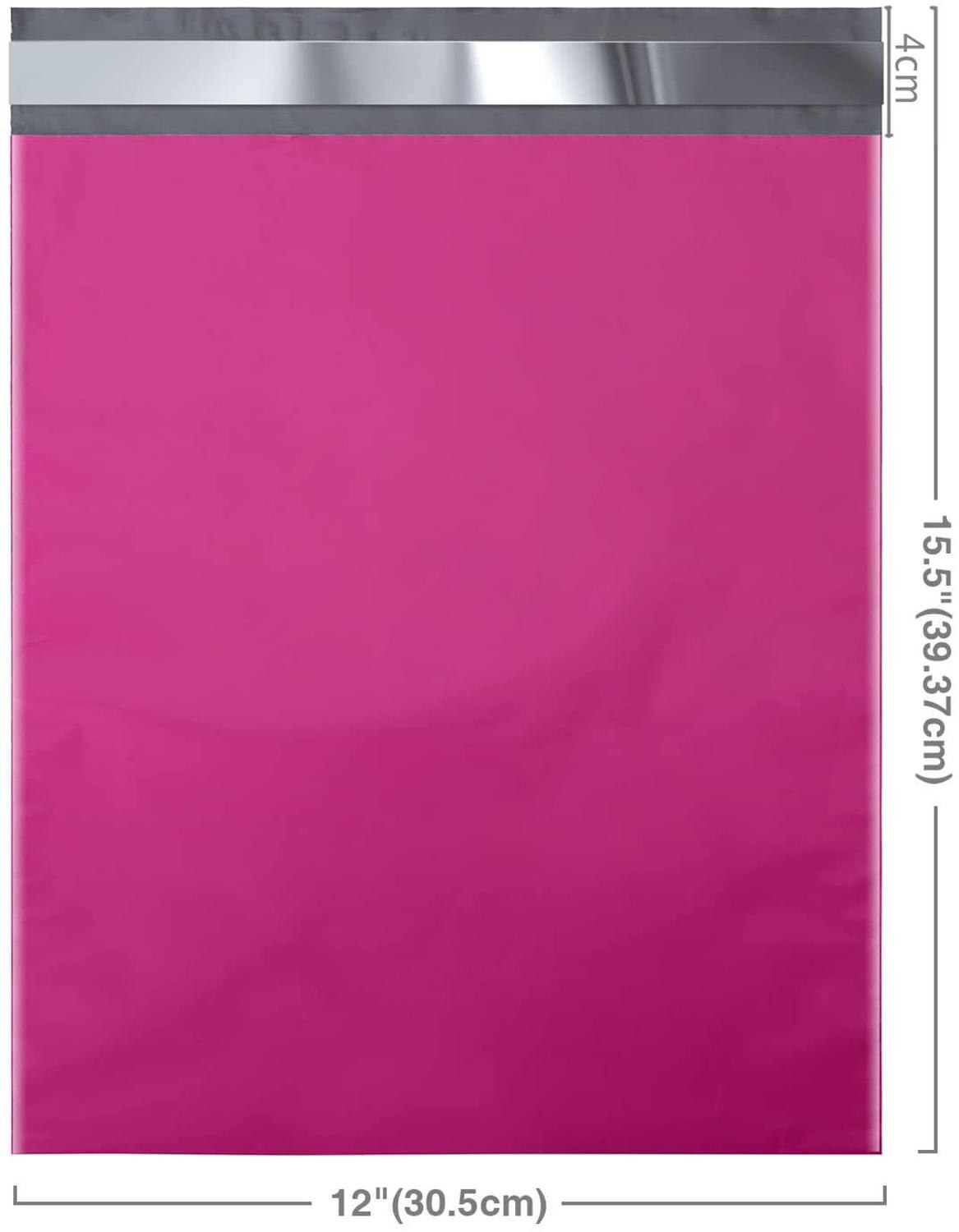 Bolsas de mensajería rosas 100 unids/lote, , sobres autosellados, bolsas de plástico, bolsas de plástico para embalaje