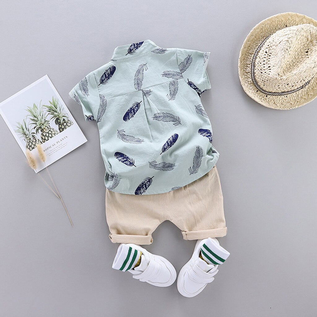 kids clothes Toddler Summer Baby Boys Clothes Set 1-4years Baby Boys Clothes Set Cartoon T-shirt Tops Shorts Ropa Nina