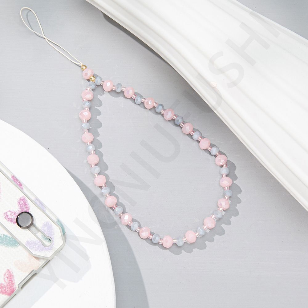 Telefon smykker akryl perler mobiltelefon vedhæng krystal vedhæng telefon lanyard mobiltelefon stropper hængende reb: 07