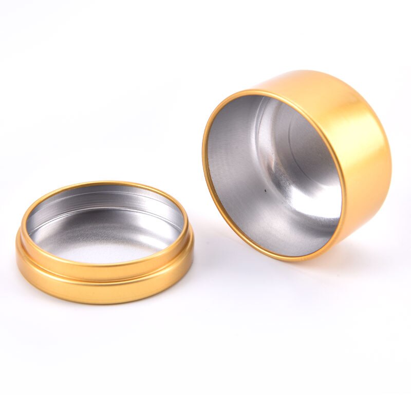 1Pcs Kaars Tin Ronde Metalen Blikken Doos Kaars Tin Aluminium Jar Opslag Reizen Blikken Ronde Metalen Blikken Kaars Containers kaars Potten