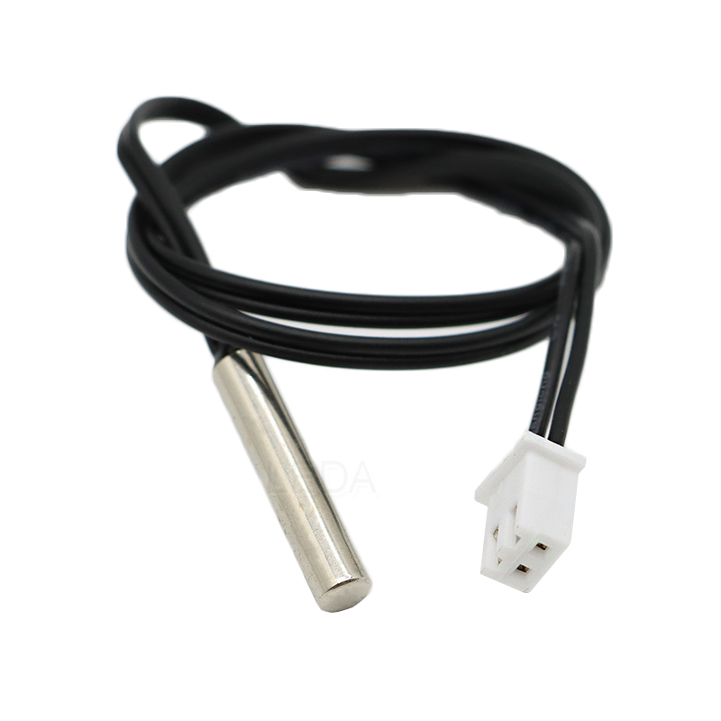 Sensor de temperatura NTC 10K Ohm, 1 piezas, impermeable, precisión 1% 3435, termistor, sonda cilíndrica con cable 4x20mm