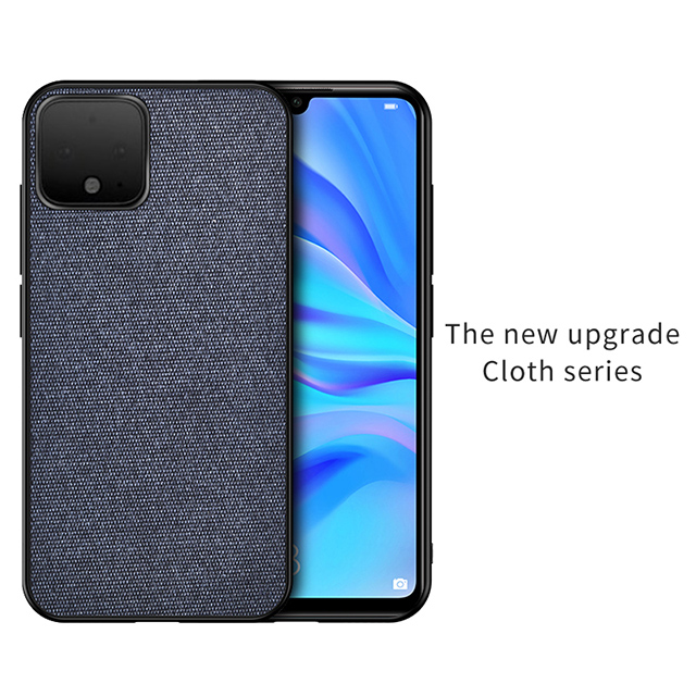 IKrsses para Google Pixel 4 funda de tela Simple de PU funda trasera dura de borde suave para Google Pixel 4 XL duro volver cubierta de la cáscara: For Pixel 4 XL / Blue