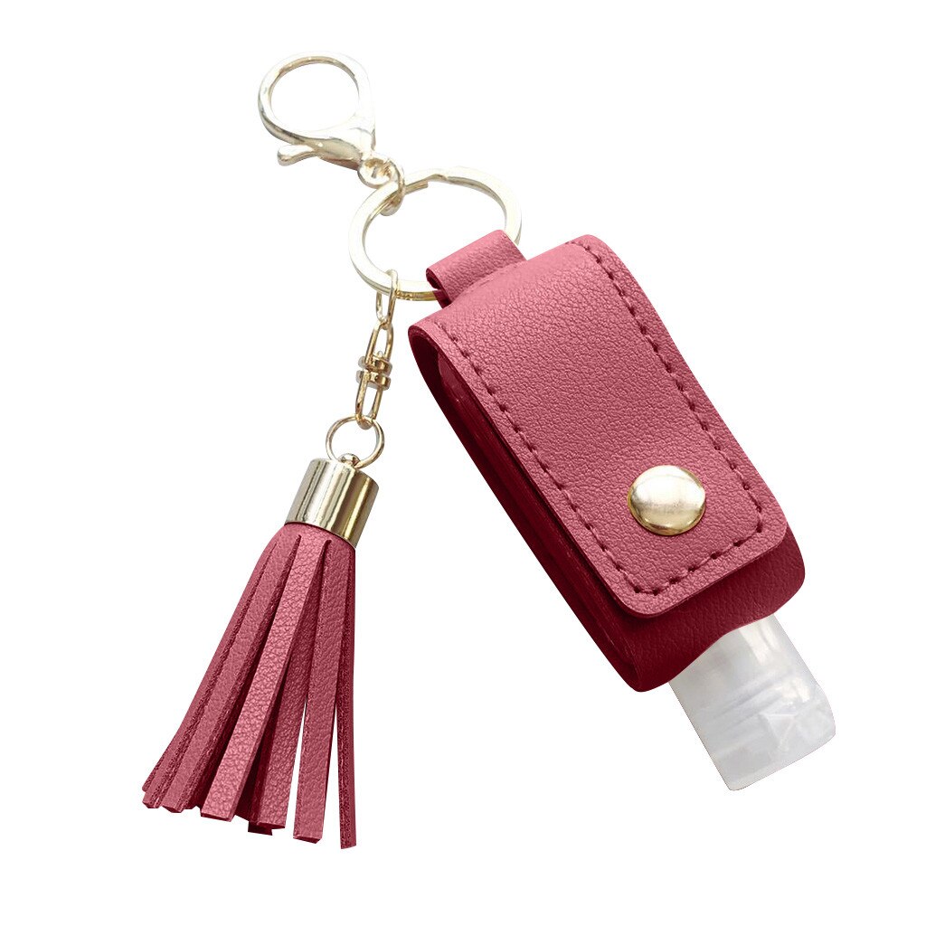 Travel Bottle And Keychain Holder Refillable Empty Bottles For Hand Sanitizer Organizer Keychain Key Rangement Zipper Bag