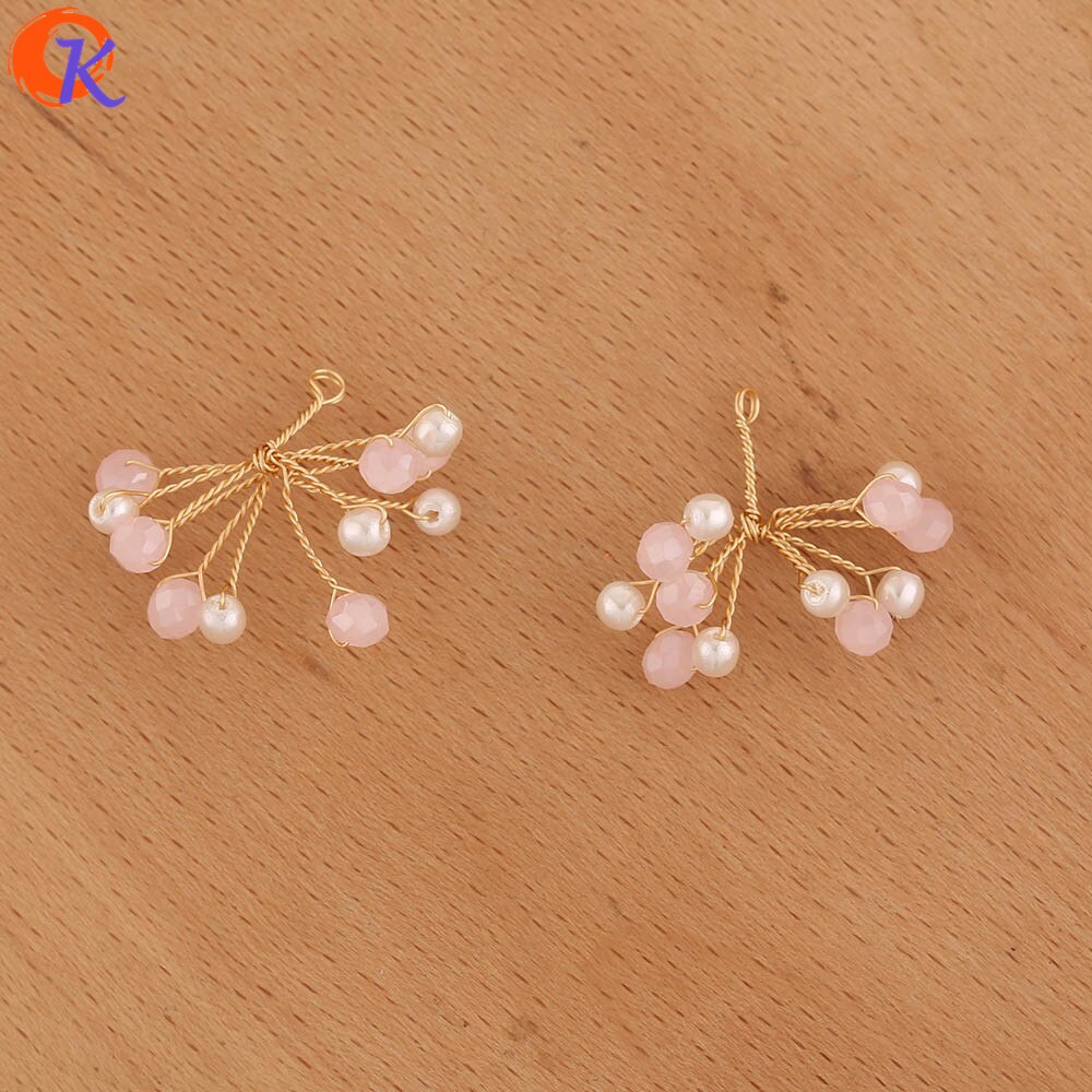 Hartelijke 20Pcs 23*25MM Sieraden Accessoires/DIY/Sieraden Maken/Hand Gemaakt/Bloem vorm/Zaad Kraal Charms/Oorbel Bevindingen: 3