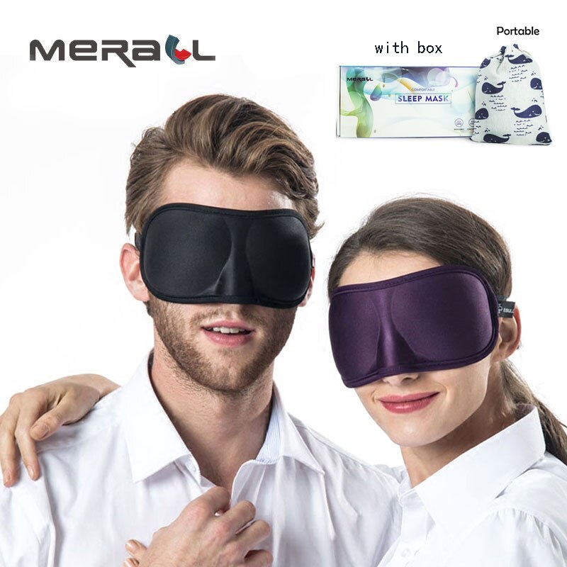 3D Ultra-tela suave y transpirable visera mascarilla para dormir de viaje portátil dormir resto ayuda ojo máscara cubierta parche de ojo máscara de dormir