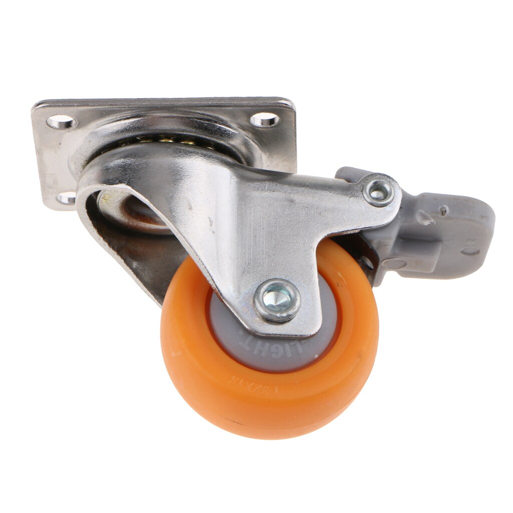 1.25 "Caster Räder Swivel W/Bremse Rollen Auf Polyurethan Räder