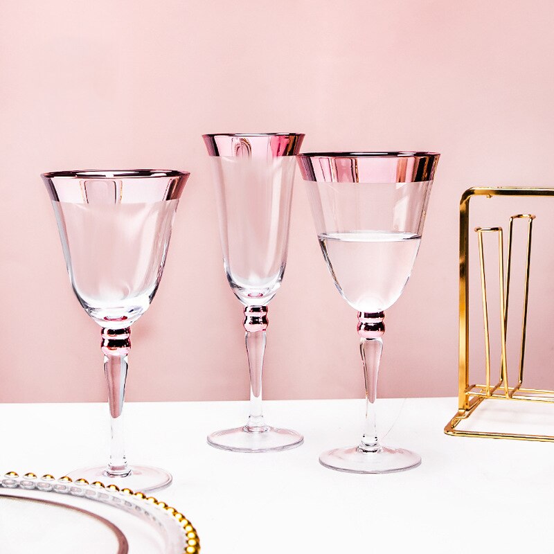 Galvaniseren Rose Gouden Vlinder Champagne Wijn Glazen Cocktail Glas Paleis Luxe Wijnglas Bar Restaurant Beker