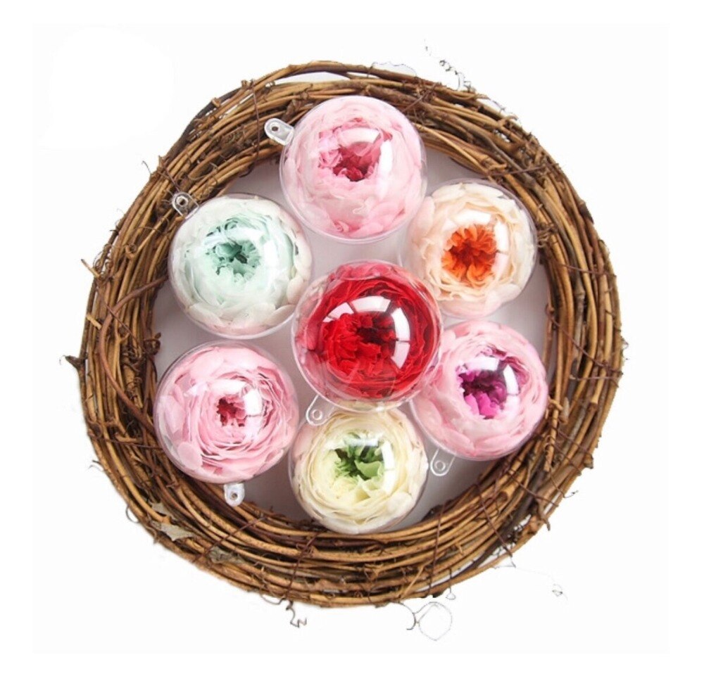 1pc 5cm acrílico transparente bola balón de plástico transparente para la boda caja de dulces bolsa para de favor de año árbol de Navidad Decoración