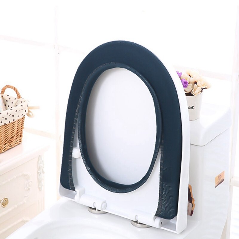 1pc tilfeldige farger toalettsete koffert varmere toalett tilbehør pidestall pute pads vaskbare toalett setetrekk