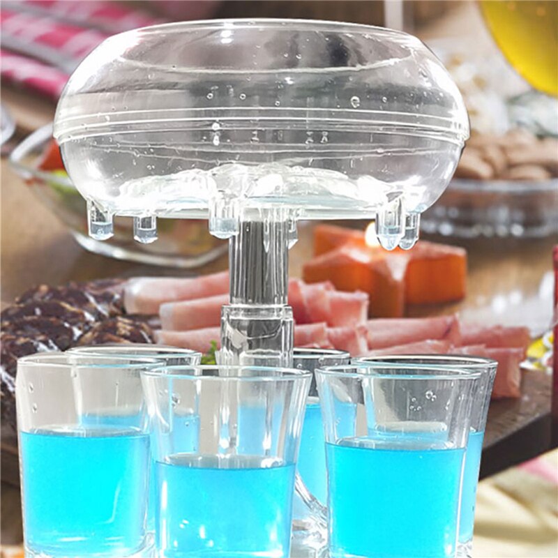 6 schuss Glas Dispenser Halter Wein Whisky Bier Dispenser Rack Bar Zubehör Caddy Schnaps Spender Party Spiele Trinken Tools