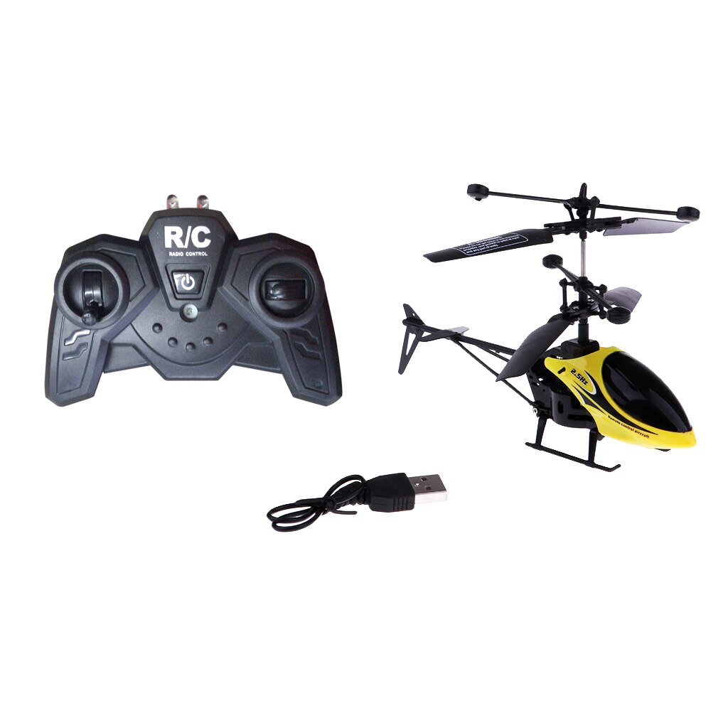 Haj stil radio kontrol rc helikopter copter fly model legetøj med controller 2ch og led lys