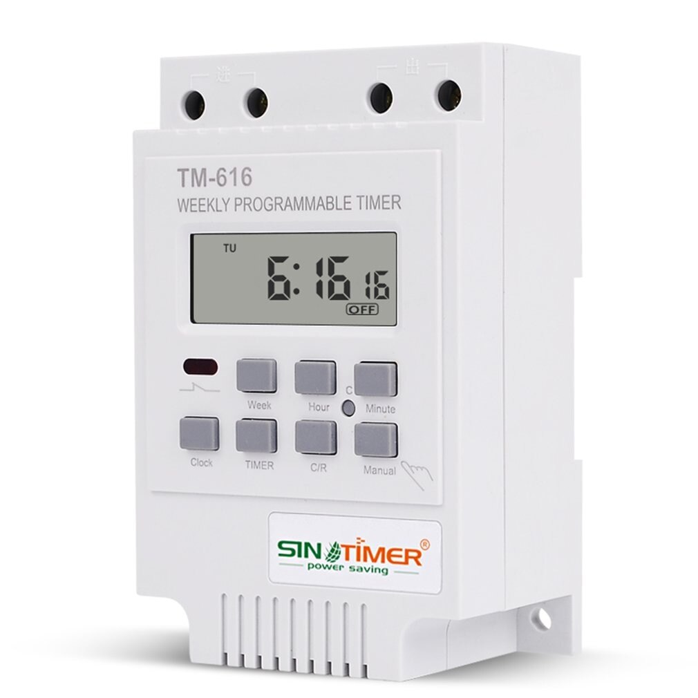 TM616B-2 30A 220V Electronic Weekly Programmable Digital TIME SWITCH Relay Timer Control Timer Din Rail Mount