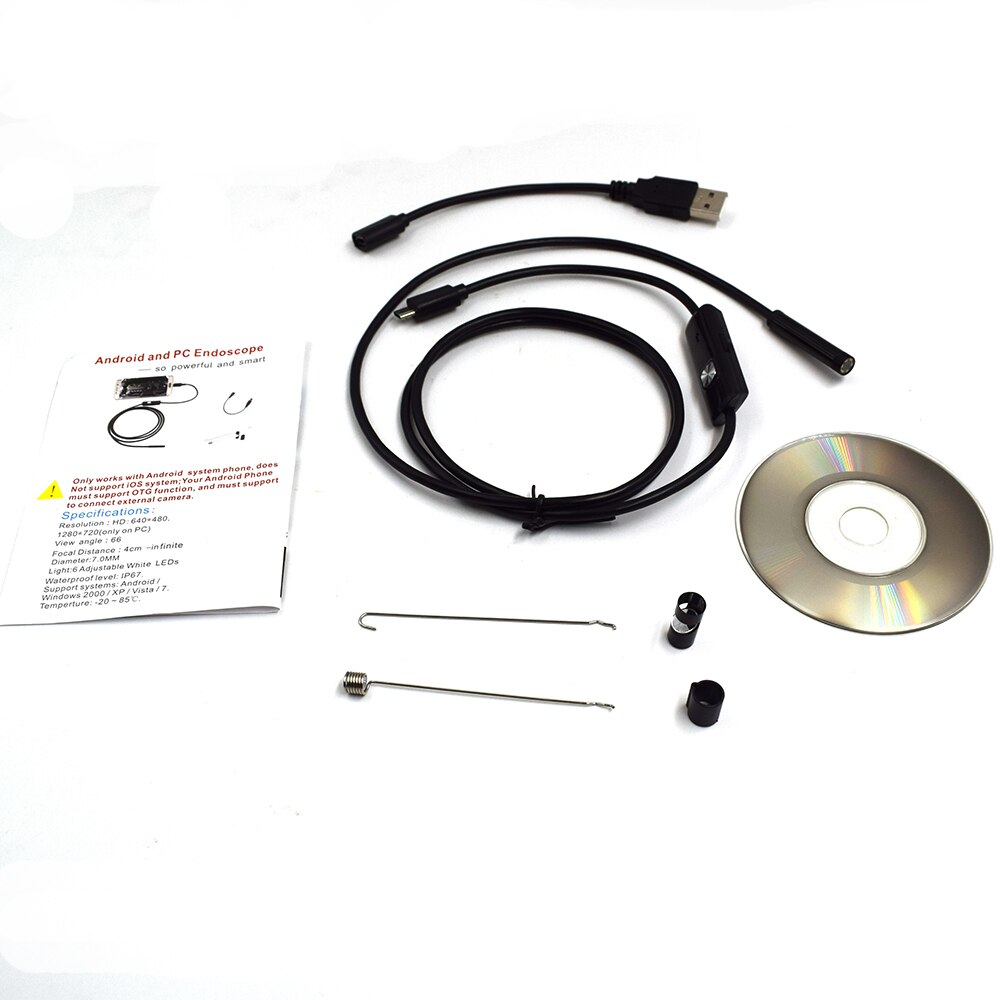 Endoscope pour certains téléphones Android, objectif 7mm, étanche, 1M 2M 3.5M 5M, Micro USB OTG, caméra Endoscope, Endoscope