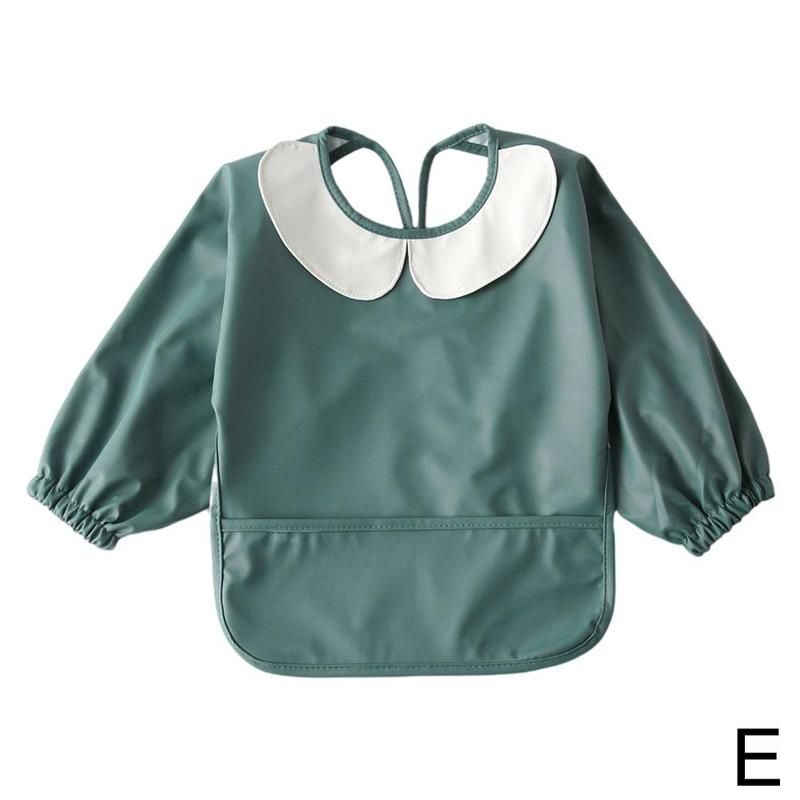 Bavoirs imperméables à manches longues pour bébés, vêtements d&#39;alimentation pour enfants, Smock, tablier d&#39;alimentation: M christmas green
