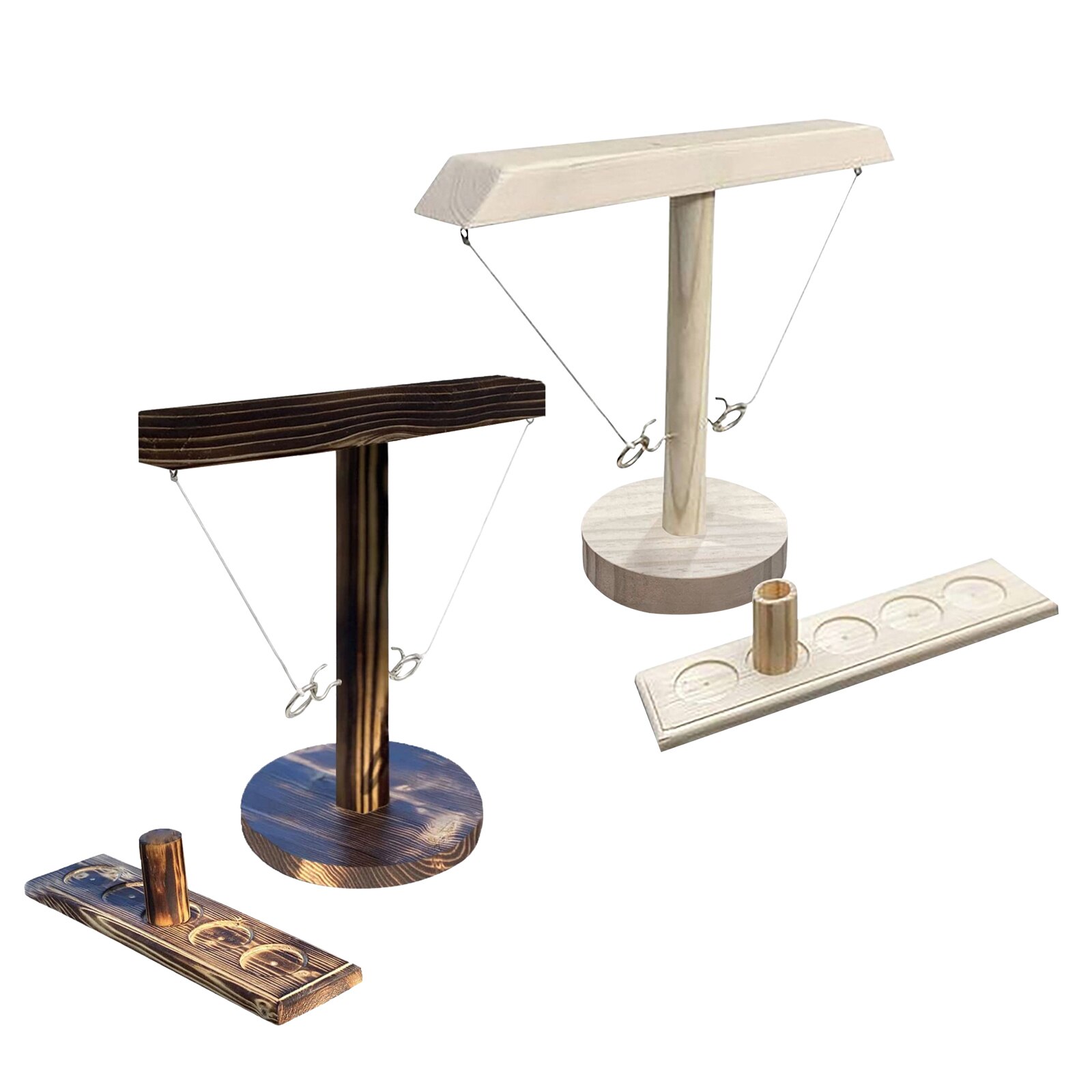 Party Toys Leisure Industrial Style Bar Drink Shop Handmade Wooden Ring Toss Hooks Fast-paced Interactive Game For Bars Home