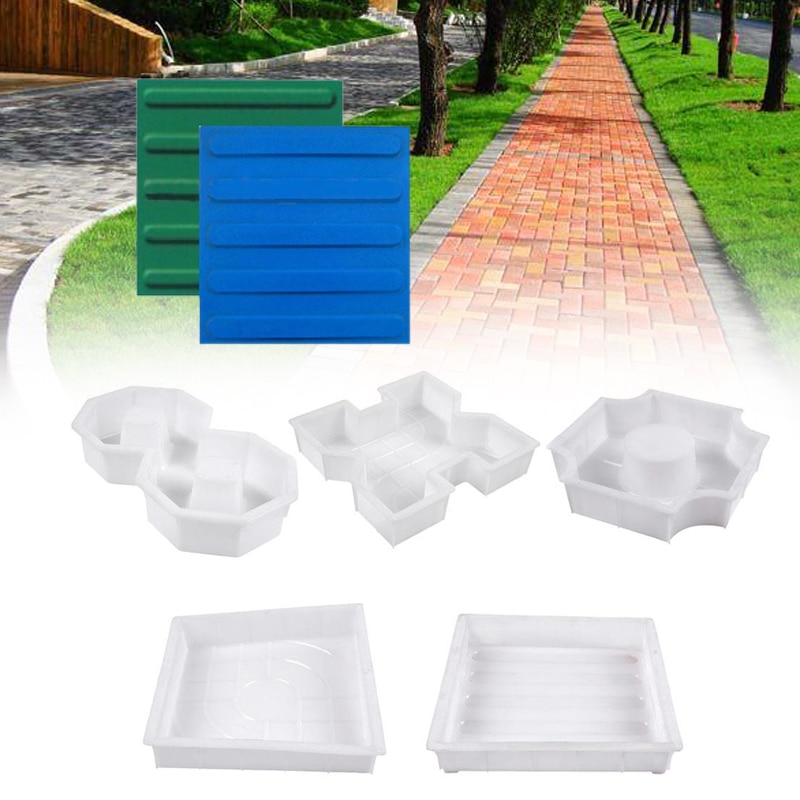 Matrice chemins moule jardin béton coloré | Carré pierre robuste, brique pelouse et Patio, passerelle circulaire, pavage plastique