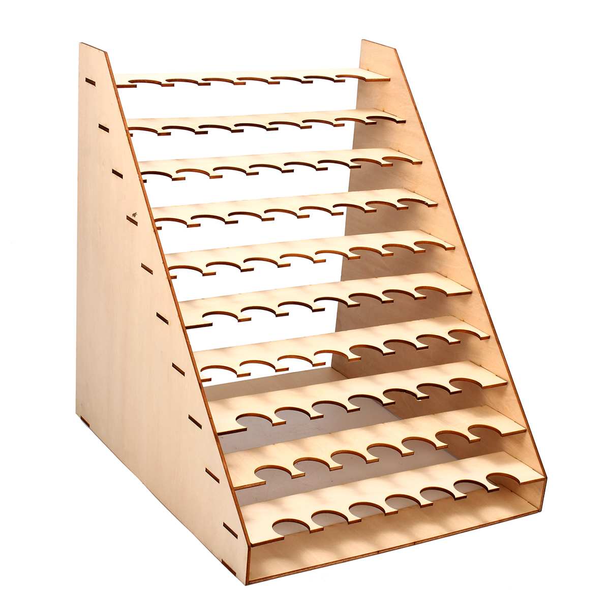 10-Layer Modular Paint Box Organizer Drawing Tools Storage Supplies Collapsible 75 Pots Wooden Paint Bottles Storage Rack Holder
